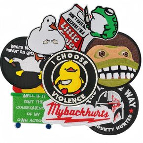 This Pack Contains: a Fun Embroidered Patch, a Hook and Loop Fastening, and a Set for a Uniform Jacket, Jeans, Hat, and Tactical Backpack. 10 PCS