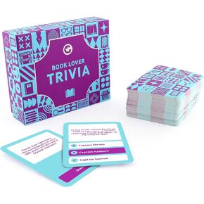 Ginger Fox Games Book Lover Trivia Card Game for Bookworms, Wordsmiths and Bibliographers – Put Your Literature Knowledge to The Test for 2+ Players, Ages 14+