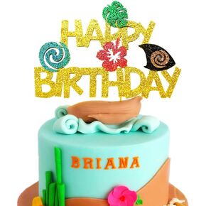 Glitter Moana كعكة عيد ميلاد Topper Moana Party Supplies Moana Cake Decoration Moana عيد ميلاد الديكور ديكور عيد ميلاد هاواي