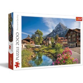 Trefl Alps in The Summer 2000 Piece Jigsaw Puzzle Red 38"x27" Print, DIY Puzzle, Creative Fun, Classic Puzzle for Adults and Children from 12 Years Old