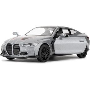 1/36 BMW M4 CSL Model Car, Alloy Toy Car with Pullback Function, Suitable for Collecting and Decorating Model Toys, Car Gifts for Boys and Girls (Grey)