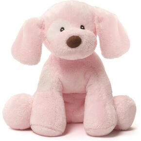 Baby GUND Spunky Barking Puppy Stuffed Animal Sound Toy, Animated Plush Sensory Toy with Sounds, for Babies and Newborns, Pink, 8"