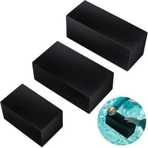 Sratte 3 Pcs Rubber Diving Brick 10/7/3 Lbs Safety Water Brick Strength Pool Brick Diving Weight for Swimming Diving Rescue Training