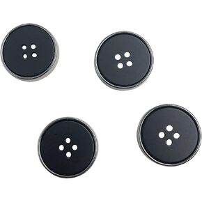 20pcs 1 inch Large Sewing Button,4 Hole Round Resin Metal Buttons for Craft Blazer Suit Coats 25mm PT1229