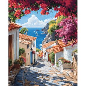 NEWENMO Paint by Numbers Kit for Adults, Flowers Paint by Numbers on Canvas Unframed, Flowers Paint by Numbers DIY Oil Painting Perfect for Beginner, Craft, Hobbies and Home Wall Decor 16x20 Inch