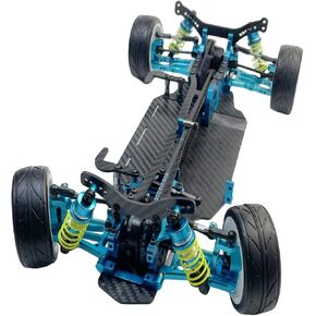 X416 RC DIY 1/10 Alloy and Carbon D4 AWD EP Drift Racing Car Body Frame Kit Electric Touring Car Chassis Frame