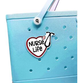 SHIYIXING Nurselife Charms for Bogg Bag, Bogg Bag Charms Accessories,Decorative Charm for Beach Tote Bag Rubber Beach Bag
