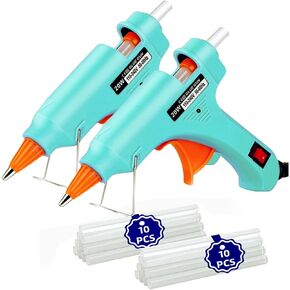 Hot Glue Gun Kit Mini: Mini Hot Glue Guns Kit with 20 Sticks Melt Glue Gun Craft for Kids School DIY Arts Home Quick Repairs Multi-application 2 Pack