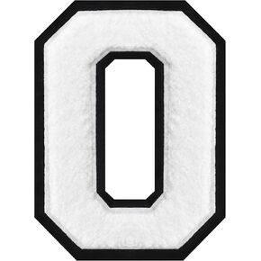 4-1/2" Chenille Number Patches Iron on Black Varsity Number Patches Large Number Patches for Clothing(Number 3)