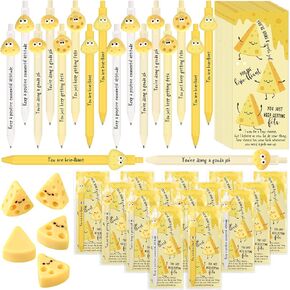 20 Set Employee Appreciation Gifts Bulk Motivational Cookie Ballpoint Pen Inspirational Mini Cheese Figurine Encouragement Bookmark Card Support Gift for Team Teacher Coworker Staff Student