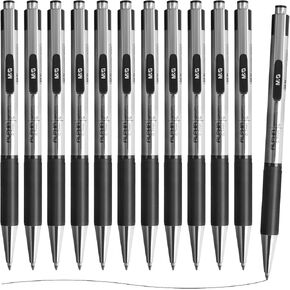 M&G Ballpoint Pens, Blue Ink Pens Medium Point 0.7mm, Retractable Ballpoint Pens Bulk Long Lasting Smooth Writing with Anti-Slip Grip for Journaling Office Supplies School Women Men (12 Pack)