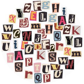 52 Pcs Scrapbook Alphabet Letter Stickers for Journal Collage Card Making Diary Planer Notebook Envelope Letter Laptop Phone Case Gift Wrapping Craft Decoration