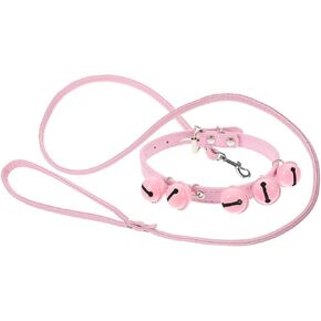 Pet Collar and Leash Combo Jingle Bell Dog Collar Pulling Leash Rope Strap for Daily Use Outdoor Supplies Christmas Pet
