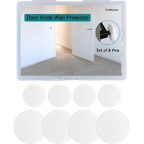 Door Knob Wall Protector - 1.9 Inch Doorknob Protectors Set of 8Pcs White Silicone Bumpers Handle Stoppers