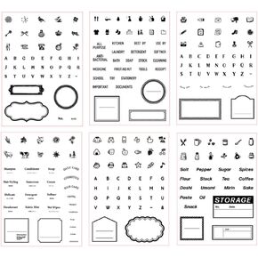 LZBRDY 6 Pieces/Set, Happy Birthday Thank You Congratulations Smile Wishes Words Clear Stamps for Card Making and Scrapbooking, Arts Crafts Silicone Stamps