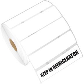 3.5" x 1" Direct Thermal Label - Compatible with Rollo Label Printer & Zebra Desktop Printers – 1" Core, Multipurpose Address Postage Barcode, Adhesive & Perforated - 4 Rolls, 1380/Roll