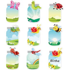 Whaline 160Pcs Ocean Theme Name Tag Stickers Sea Animal Summer Blank Nameplate Stickers Under The Sea Mixed Fish Self-Adhesive Name Label Decals for Students Gift Desk School Office