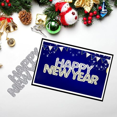 كلمات عيد الميلاد هيينغ قطع يموت من أجل صنع البطاقات ، كلمات تحية من عيد الميلاد يموت قطعت رسائل سنة جديدة سعيدة يموت الإستنسل قالب نقش لخلاصات الحرف ديي ديكور ألبوم ديي. in Kuwait