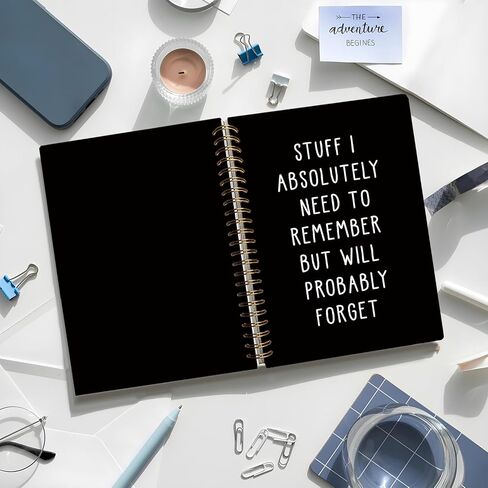Funny Notebooks Journal, Sarcastic Notebooks for Work, Funny Office Gifts for Coworkers, Funny Notebooks for Work, Office Humor Gifts, Black Hardcover Spiral Notebook 5.5x8.3 Inch in Kuwait