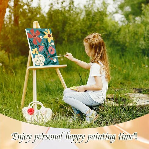 Gueevin 10 Pack Paint by Number for Adults Kids DIY Paint by Numbers Acrylic Painting Kits Canvas, Without Frame, Simple Oil Painting for Christmas Gift Wall Decor 12 x 16 inch (Bloom Style) in Kuwait