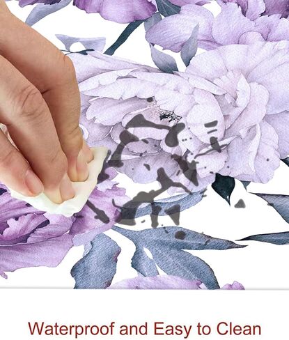 Large Gaming Mouse Pad, Computer Mouse Mat, Funny Desk Pad Protector Decoration, Big Cute Desk Pad, Non-Slip Base 31.5 x 11.8 in Purple Luxury Flowers in Saudi Arabia