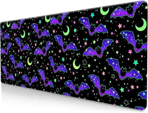 Large Gaming Mouse Pad, Computer Mouse Mat, Funny Desk Pad Protector Decoration, Big Cute Desk Pad, Non-Slip Base 31.5 x 11.8 in Purple Luxury Flowers in Kuwait