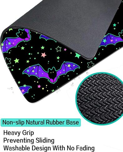 Large Gaming Mouse Pad, Computer Mouse Mat, Funny Desk Pad Protector Decoration, Big Cute Desk Pad, Non-Slip Base 31.5 x 11.8 in Purple Luxury Flowers in Kuwait