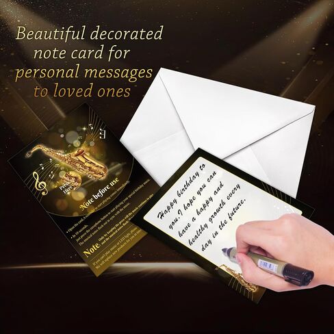 Saxophone Birthday Card with Light and Music, Unisex-Adults in Saudi Arabia
