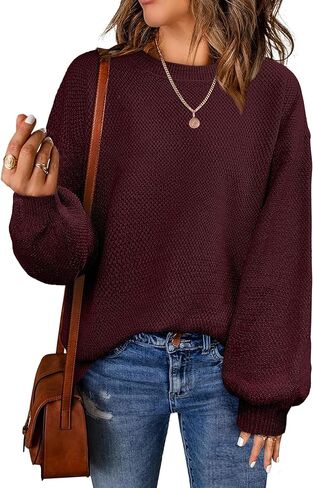 NIeyook Pink Sweaters for Women 2024 Fall Oversized Sweater Womens Cute Slouchy Pull Over Sweaters Long Sleeve Casual Knit Jumper Tops L in Kuwait