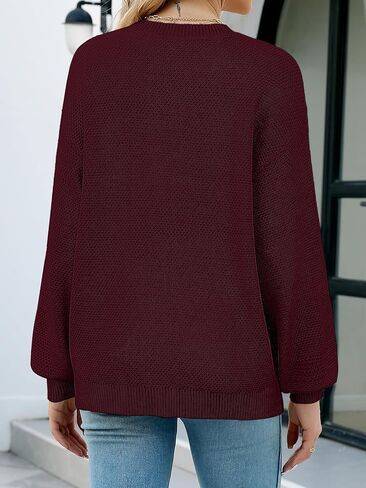 NIeyook Pink Sweaters for Women 2024 Fall Oversized Sweater Womens Cute Slouchy Pull Over Sweaters Long Sleeve Casual Knit Jumper Tops L in Kuwait