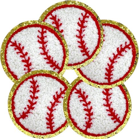 Baseball Iron On Patches, Sports Embroidered Patch Fabric Appliqué, DIY Baseball & Bat Patches Iron on, Iron On Patches for Clothing, Clothes, Jeans, Backpacks, Jackets, Denim, Hats & Bags. in Kuwait