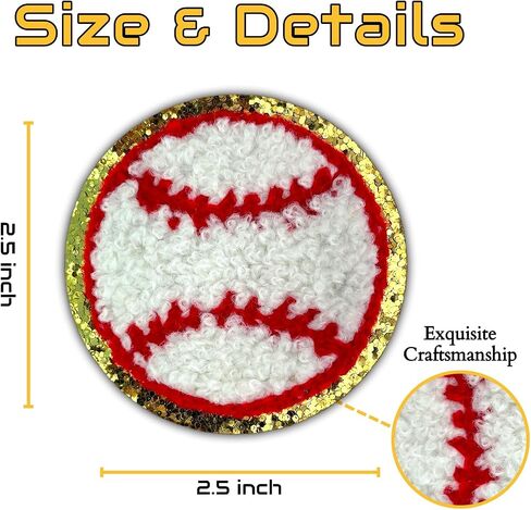 Baseball Iron On Patches, Sports Embroidered Patch Fabric Appliqué, DIY Baseball & Bat Patches Iron on, Iron On Patches for Clothing, Clothes, Jeans, Backpacks, Jackets, Denim, Hats & Bags. in Kuwait