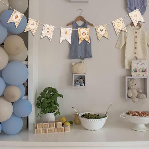 Fruit and Vegetable Banner - Farmers Market Party Garland Decorations,Locally Grown Baby Shower Bunting Banner,Vegetable Farmer's Party Decorations for Kids Produce Stand(vegetable banner) in Kuwait