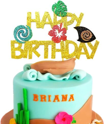 Glitter Moana كعكة عيد ميلاد Topper Moana Party Supplies Moana Cake Decoration Moana عيد ميلاد الديكور ديكور عيد ميلاد هاواي in Kuwait