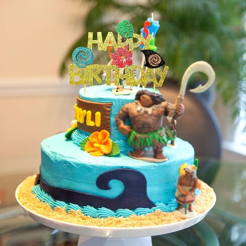 Glitter Moana كعكة عيد ميلاد Topper Moana Party Supplies Moana Cake Decoration Moana عيد ميلاد الديكور ديكور عيد ميلاد هاواي in Kuwait