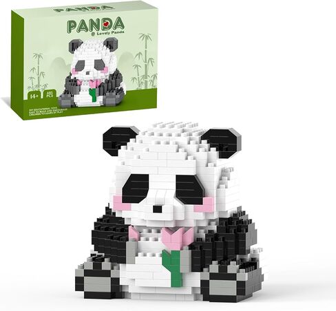 QISIHOUTING Mini Panda Building Blocks- 504pcs, Mini Panda Building Toy, Panda Building Set for Adults, Micro Blocks Set for 11+ Boys & Girls, Birthday Gifts for Kids in Saudi Arabia