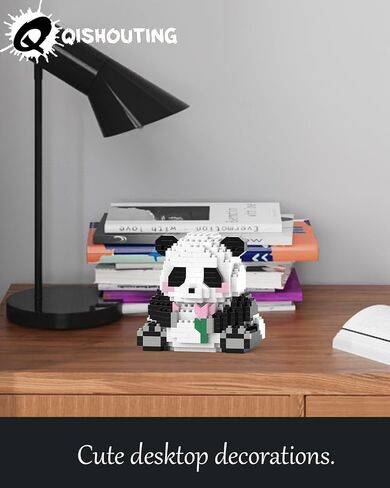 QISIHOUTING Mini Panda Building Blocks- 504pcs, Mini Panda Building Toy, Panda Building Set for Adults, Micro Blocks Set for 11+ Boys & Girls, Birthday Gifts for Kids in Saudi Arabia