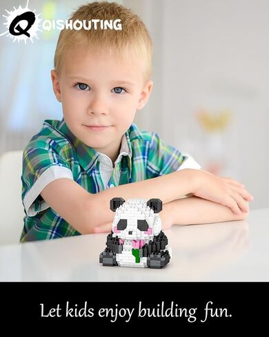 QISIHOUTING Mini Panda Building Blocks- 504pcs, Mini Panda Building Toy, Panda Building Set for Adults, Micro Blocks Set for 11+ Boys & Girls, Birthday Gifts for Kids in Saudi Arabia