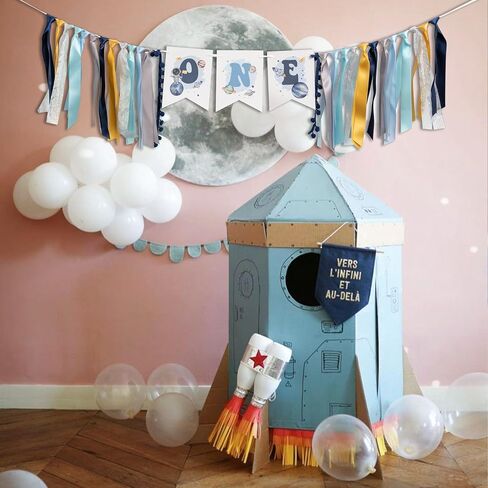 Outer Space HighChair Banner - First Trip Around The Sun Birthday Decorations,Space Theme 1st Birthday Gifts for Boys 1st Birthday High Chair Banner (Space Banner) in Saudi Arabia