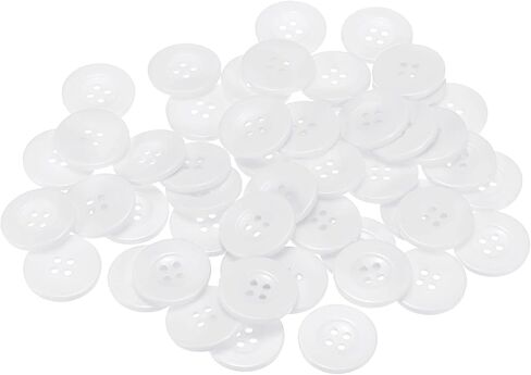 HARFINGTON 50pcs 40L Sewing Buttons 1"(25mm) Resin Round Flat 4-Hole Craft Replacement Buttons for Coats Sewing Clothing and DIY, Dark Green in Saudi Arabia