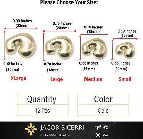 Silver Metal Shank Buttons - 12 Pcs - 4 Size Options - Twinkle Oval Irregular Metal Shank Buttons Silver for Men Women Blazer Coat Uniform Shirt Suit and Jacket Sewing Craft DIY EM0704 in Kuwait