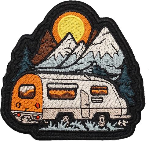 Two Set of Lighter Embroidered Appliques Patch with Hook and Loop Fastener Backing- Punk Style Tactical Crochet Badge Suitable for Vests,Jackets, Backpacks,and Clothing in Kuwait