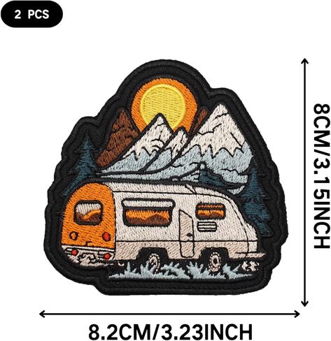 Two Set of Lighter Embroidered Appliques Patch with Hook and Loop Fastener Backing- Punk Style Tactical Crochet Badge Suitable for Vests,Jackets, Backpacks,and Clothing in Kuwait