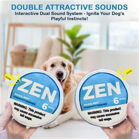 Chill Pup Funny Dog Toy - Parody Plush Squeaky Crinkle Dog Toy (ZENXAN) in Saudi Arabia