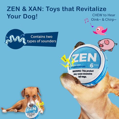 Chill Pup Funny Dog Toy - Parody Plush Squeaky Crinkle Dog Toy (ZENXAN) in Saudi Arabia