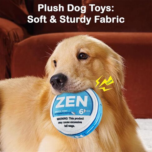Chill Pup Funny Dog Toy - Parody Plush Squeaky Crinkle Dog Toy (ZENXAN) in Saudi Arabia