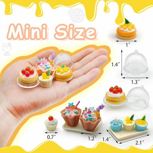 صنع حلوى آيس كريم مصغرة للألعاب الصغيرة ، لعبة المطبخ DIY ، تظاهر بلعب مجموعة مواد طعام للأطفال من العمر 8+ (6 حلوى الآيس كريم) in Kuwait
