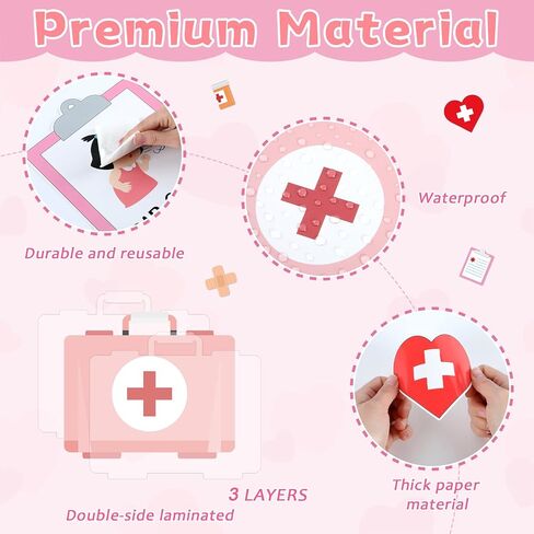 تحية الحفلات 60pcs الممرضة الممرضة موضوع دخن مجلس الإدارة عند زيارة ممرضة الحدود لالتقاط الحدود للتمريض في فصول التمريض في مكتب الجدار الفني ديكور الرعاية الصحية الطبية in Kuwait