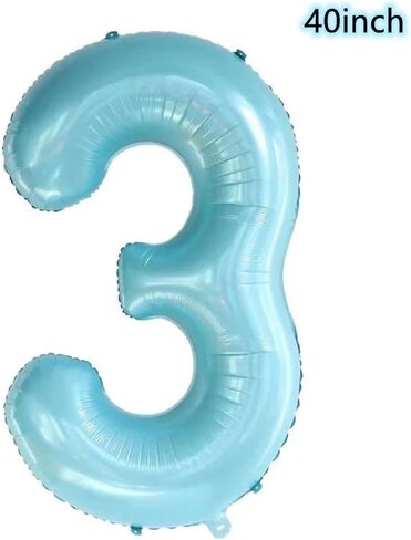 40inch Light Blue Butterfly Number 8 balloons, Giant Big Foil Mylar Helium Numbers Balloons 8, Butterfly Themed Birthday Party Supplies, 8th Birthday Balloons Decorations (8) in Kuwait