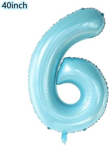 40inch Light Blue Butterfly Number 8 balloons, Giant Big Foil Mylar Helium Numbers Balloons 8, Butterfly Themed Birthday Party Supplies, 8th Birthday Balloons Decorations (8) in Kuwait